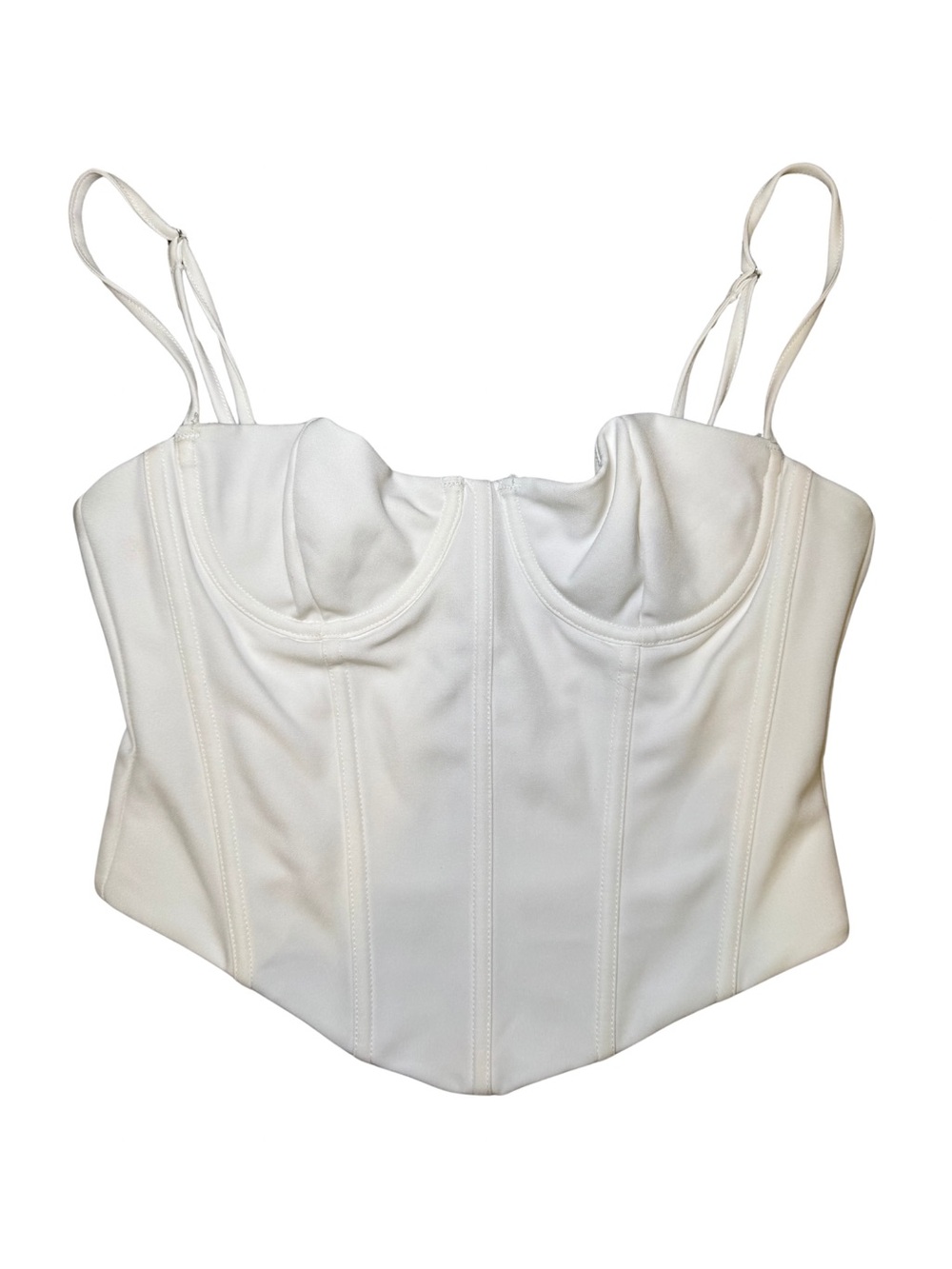 White Fox Boutique White Structured Bustier Tank Top